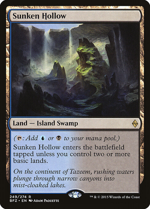 Sunken Hollow BFZ #249 Non-Foil