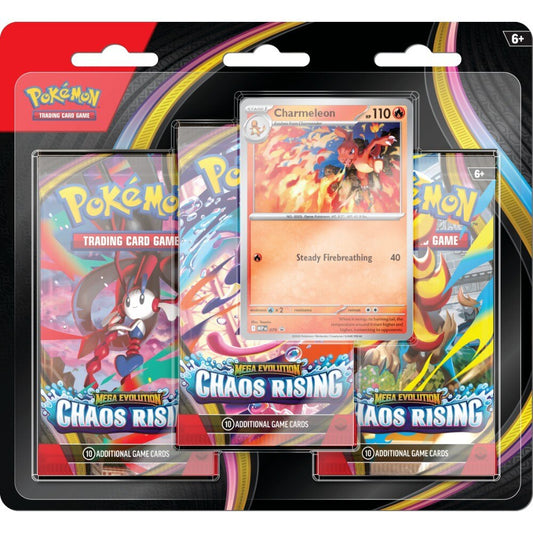 Pokémon TCG: Mega Evolution—Chaos Rising: 3-pack Blister