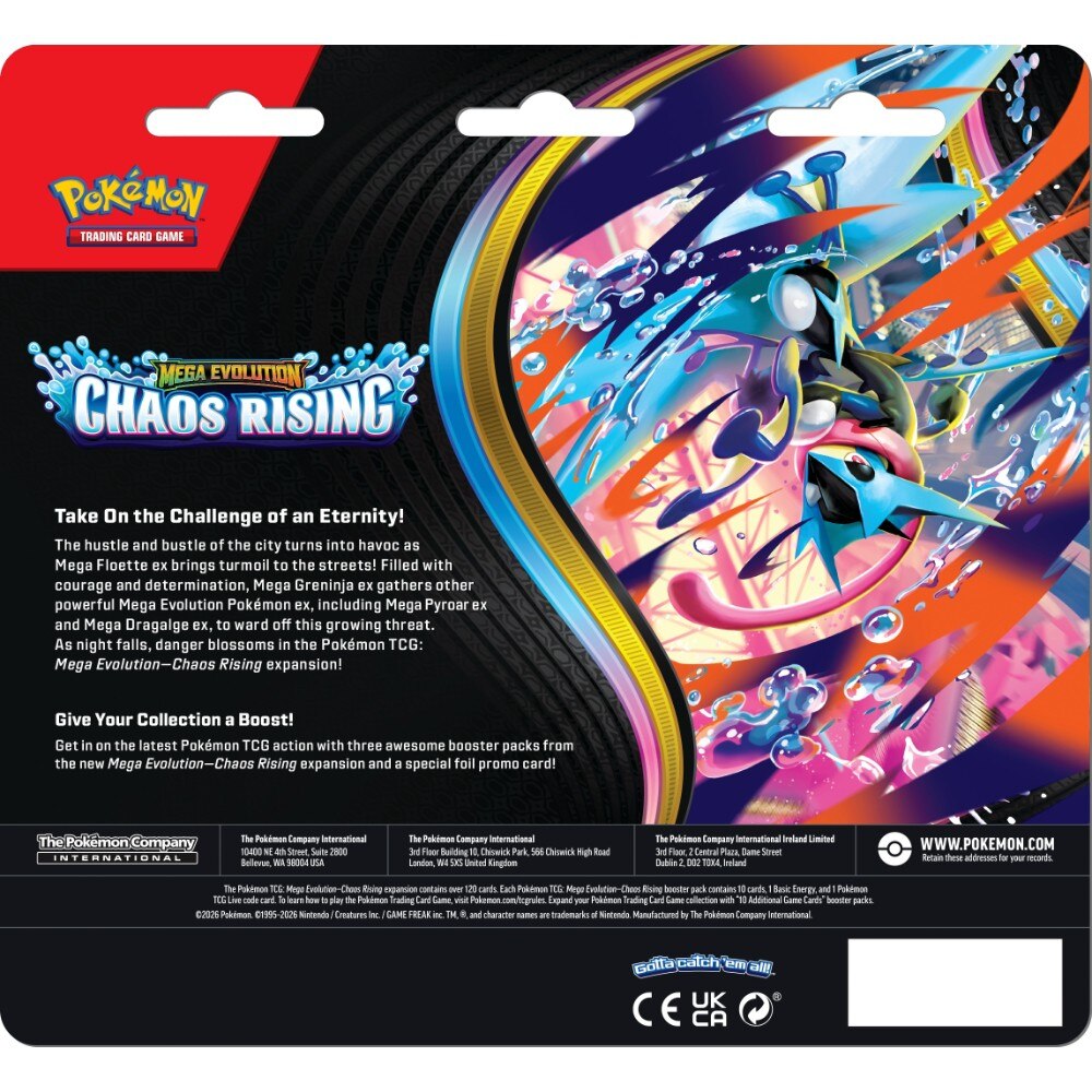 Pokémon TCG: Mega Evolution—Chaos Rising: 3-pack Blister