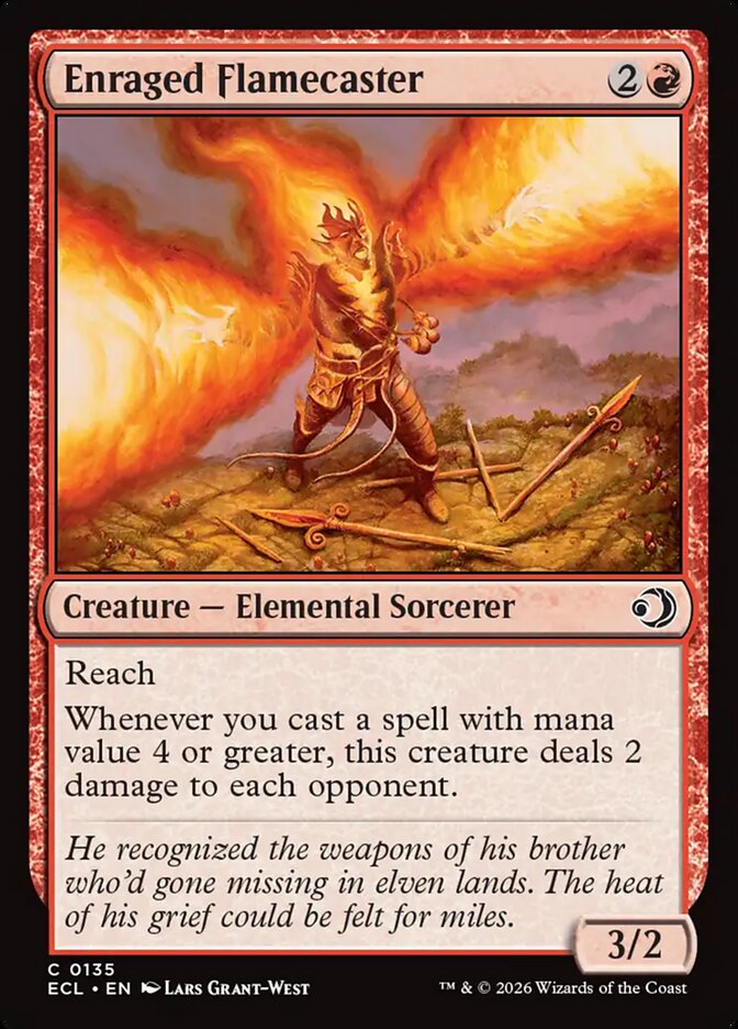 Enraged Flamecaster - 135 (Foil)