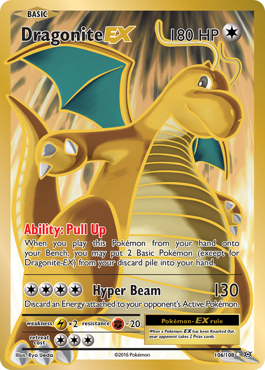 Dragonite EX (Full Art) - 106/108 (Foil) Near Mint_Foil