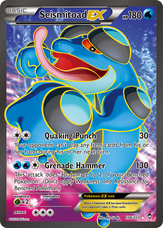Seismitoad EX (106 Full Art) - 106 (Foil) Near Mint_Foil