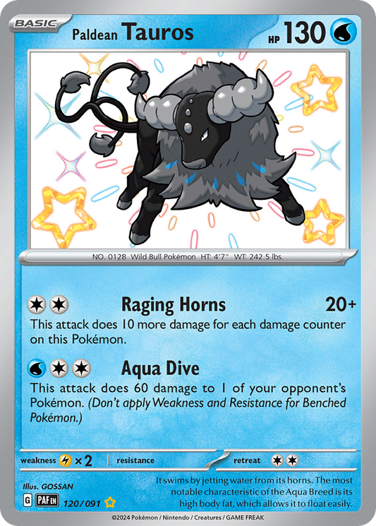 Paldean Tauros - 120/091 (Foil) Near Mint_Foil