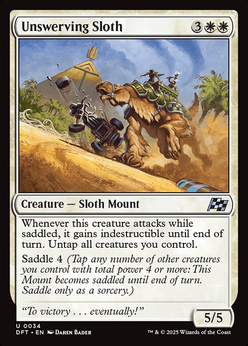 Unswerving Sloth - 34 (Normal) Near Mint_Non-Foil