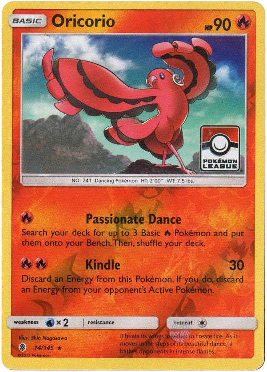 Oricorio - 14/145 (Pokemon League) - 014/145 (Reverse Holo)