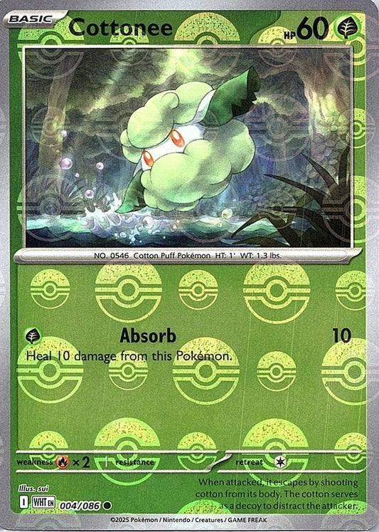 Cottonee (Poke Ball Pattern) - 004/086 (Holo)