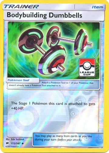 Bodybuilding Dumbbells - 113/147 (League Cup) - 113/147 (Reverse Holo)