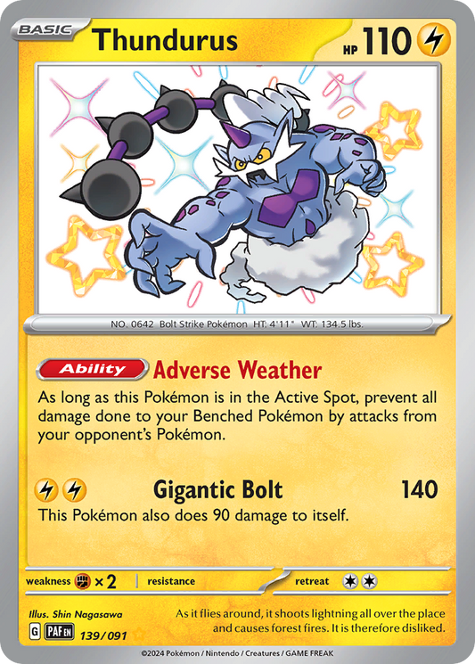 Thundurus - 139/091 (Foil) Near Mint_Foil