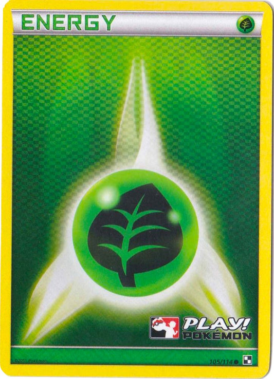 Grass Energy - 105/114 (Play! Pokemon) - 105/114 (Holofoil) Lightly Played_Holofoil
