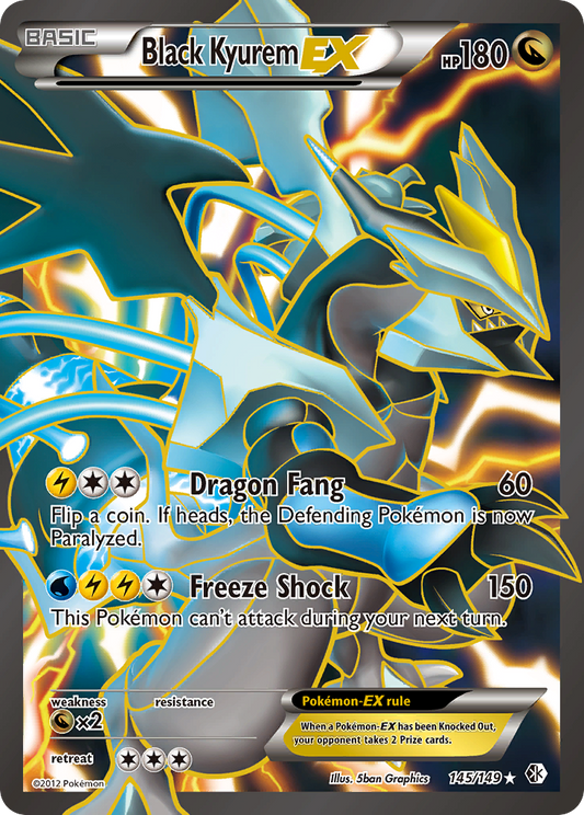 Black Kyurem EX (145 Full Art) - 145 (Foil) Near Mint_Foil