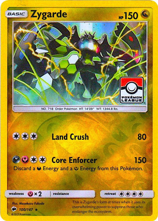 Zygarde - 100/147 (Pokemon League) - 100/147 (Reverse Holo)
