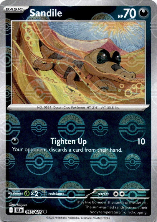 Sandile (Poke Ball Pattern) - 057/086 (Holo)