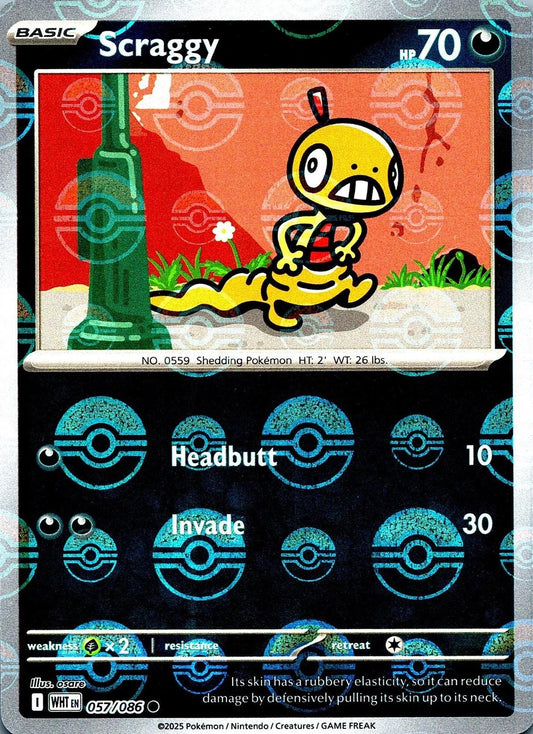 Scraggy (Master Ball Pattern) - 057/086 (Holo)