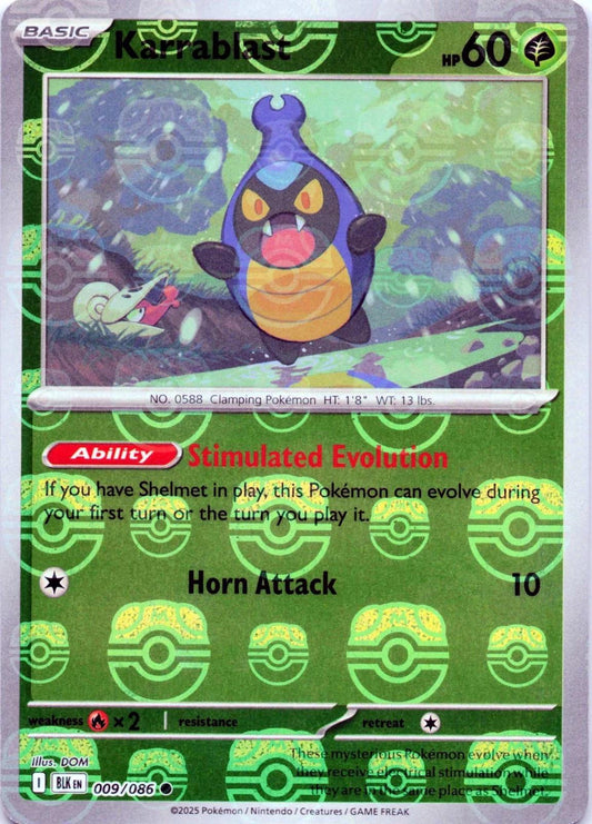 Karrablast (Master Ball Pattern) - 009/086 (Holo)