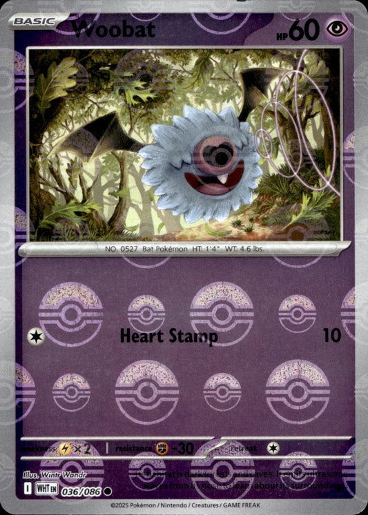 Woobat (Poke Ball Pattern) - 036/086 (Holo)
