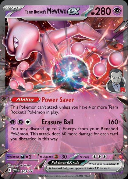 Team Rocket's Mewtwo ex - 205 (Foil)
