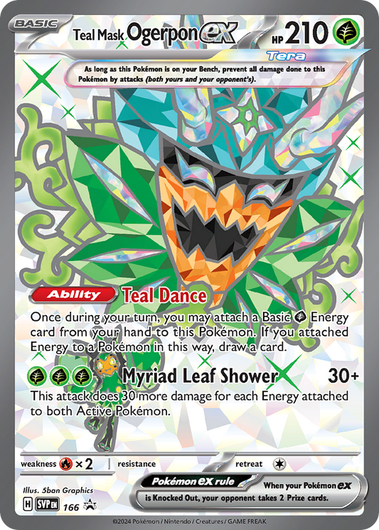 Teal Mask Ogerpon ex - 166 (Foil) Near Mint_Foil