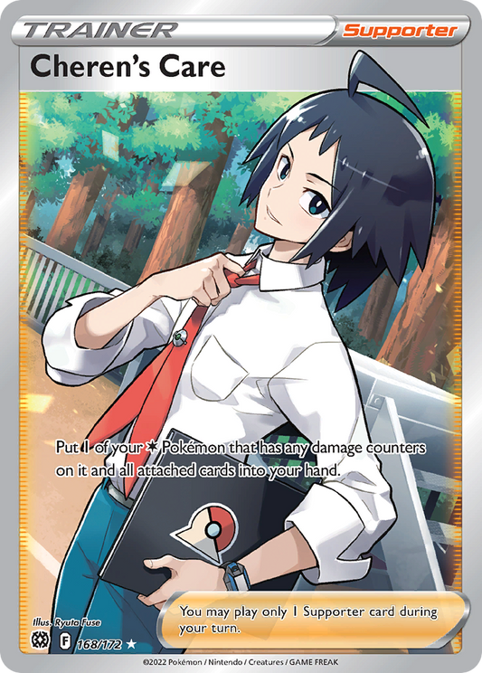 Cheren's Care (Full Art) - 168/172 (Foil) Near Mint_Foil