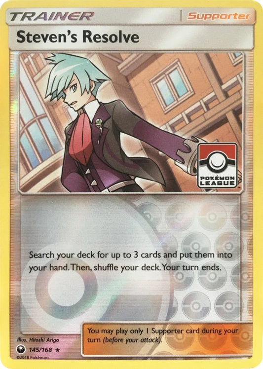 Steven's Resolve - 145/168 (Pokemon League) - 145/168 (Reverse Holofoil) Near Mint_Reverse Holofoil