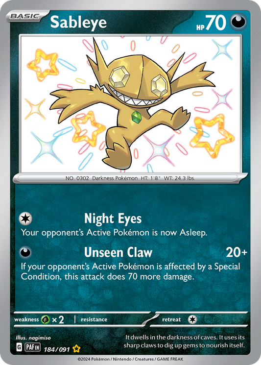Sableye - 184/091 (Foil) Near Mint_Foil