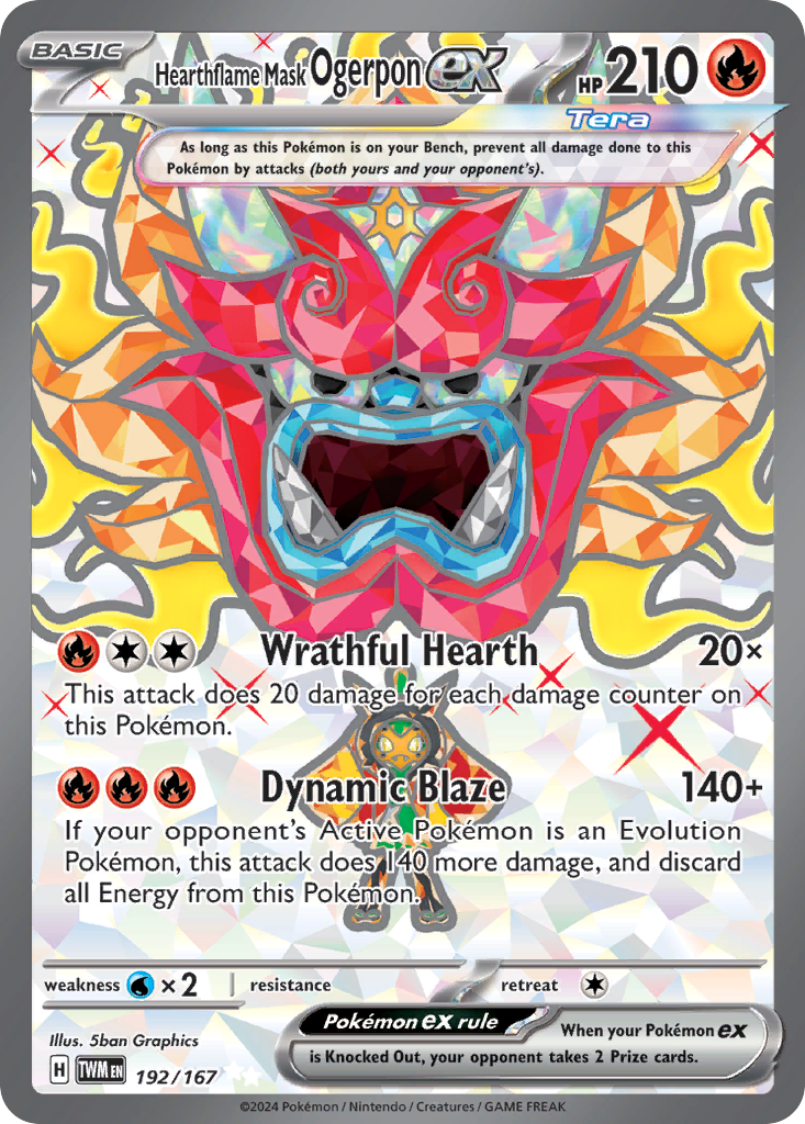 Hearthflame Mask Ogerpon ex - 192/167 (Foil) Near Mint_Foil