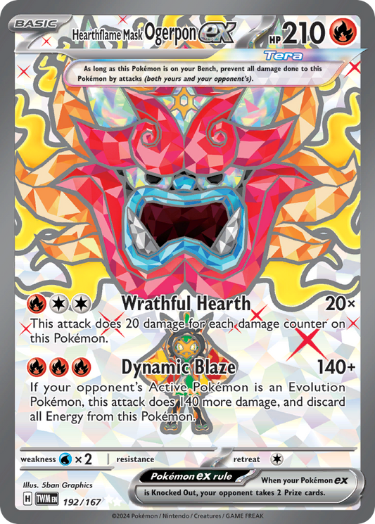 Hearthflame Mask Ogerpon ex - 192/167 (Foil) Near Mint_Foil