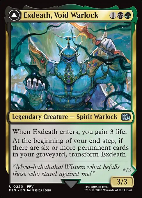 Exdeath, Void Warlock // Neo Exdeath, Dimension's End - 220 (Normal) Near Mint_Non-Foil