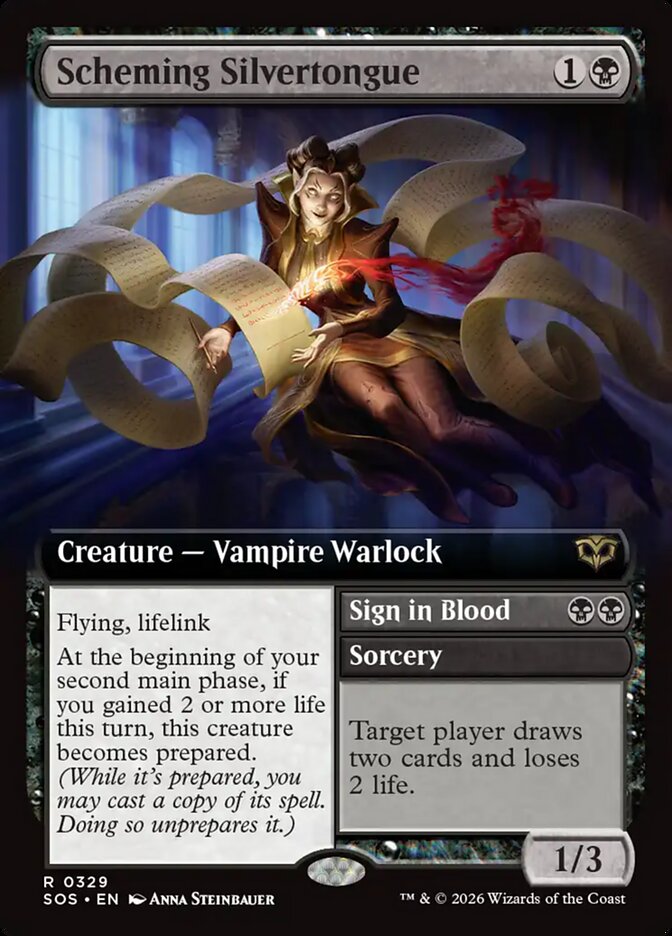 Scheming Silvertongue // Sign in Blood - 329 (Foil)