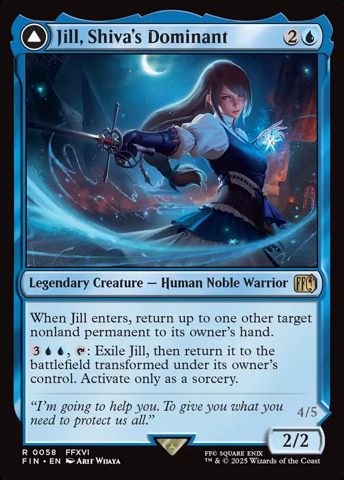 Jill, Shiva's Dominant // Shiva, Warden of Ice - 58 (Foil) (JP)