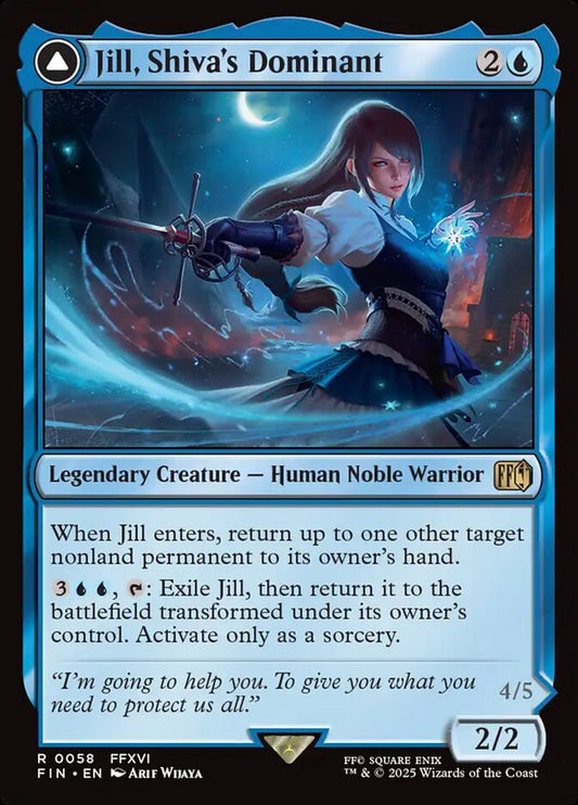 Jill, Shiva's Dominant // Shiva, Warden of Ice - 58 (Foil) (JP)