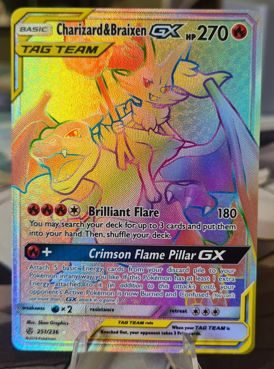 Charizard & Braixen GX (Secret) - 251/236 (Holo)