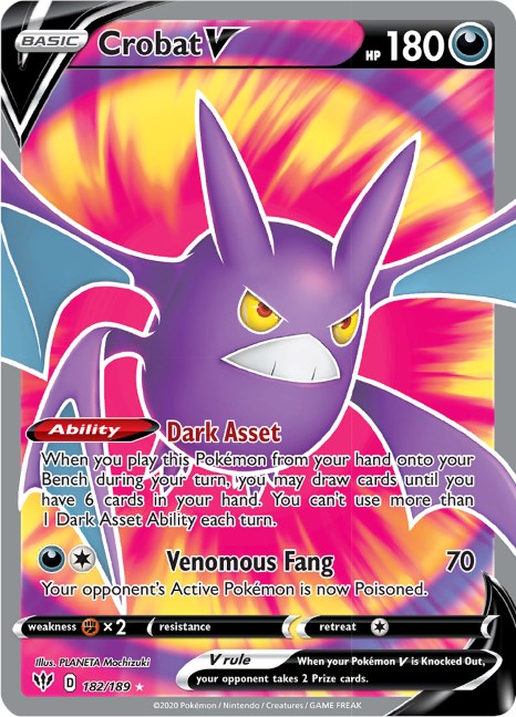Crobat V (Full Art) - 182/189 (Holo)