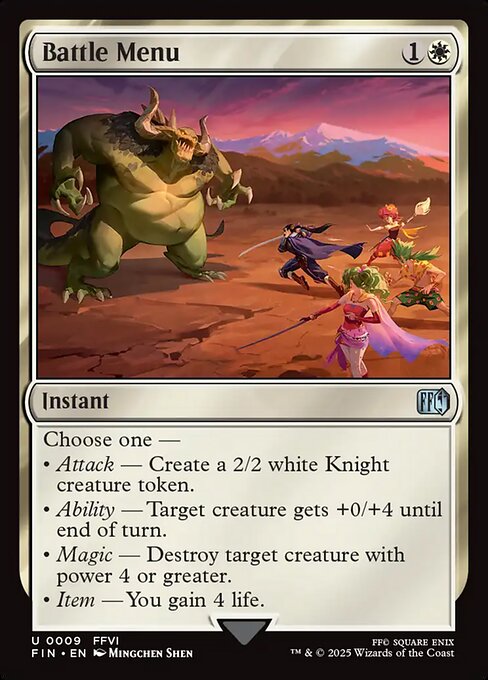 Battle Menu - 9 (Normal) Near Mint_Non-Foil