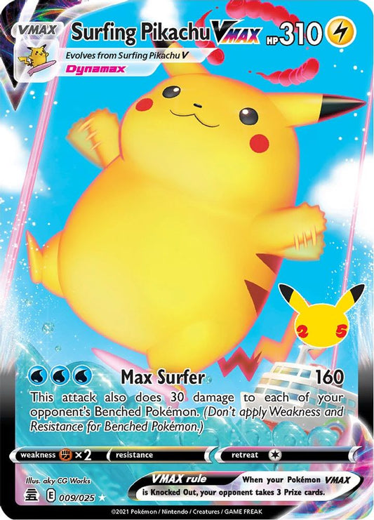 Surfing Pikachu VMAX - 009/025 (Holo)