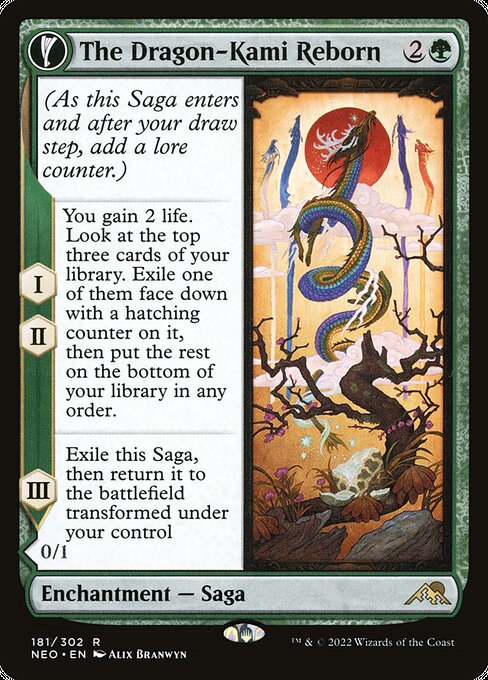 The Dragon-Kami Reborn // Dragon-Kami's Egg NEO #181 Non-Foil