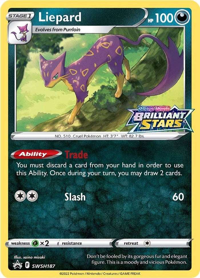 Liepard - SWSH187 - SWSH187 (Holo)