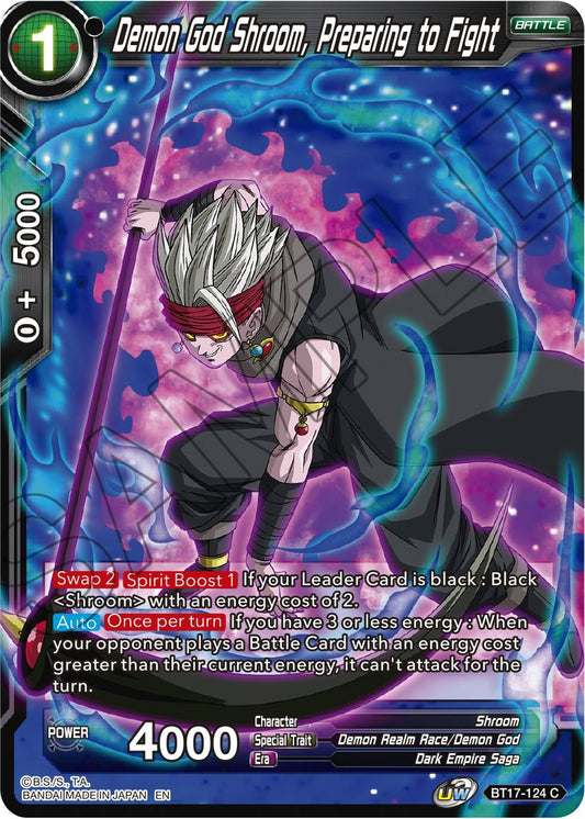 Demon God Shroom, Preparing to Fight - BT17-124 (Normal) Near Mint_Normal