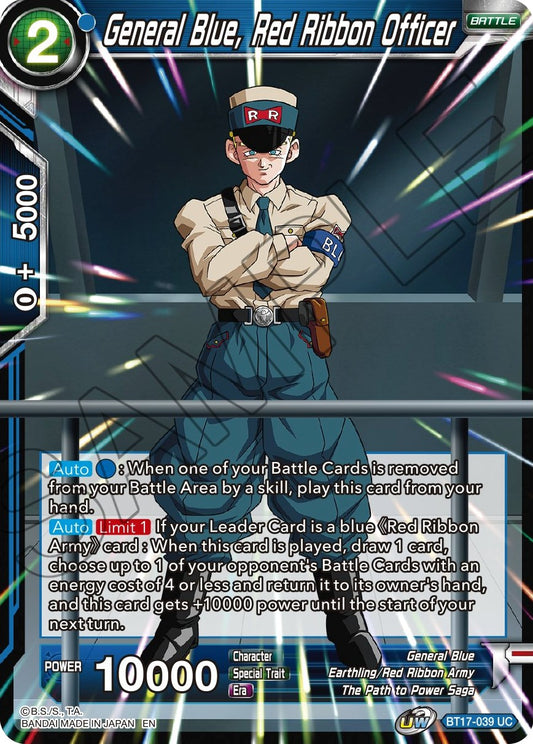 General Blue, Red Ribbon Officer - BT17-039 (Normal) Near Mint_Normal