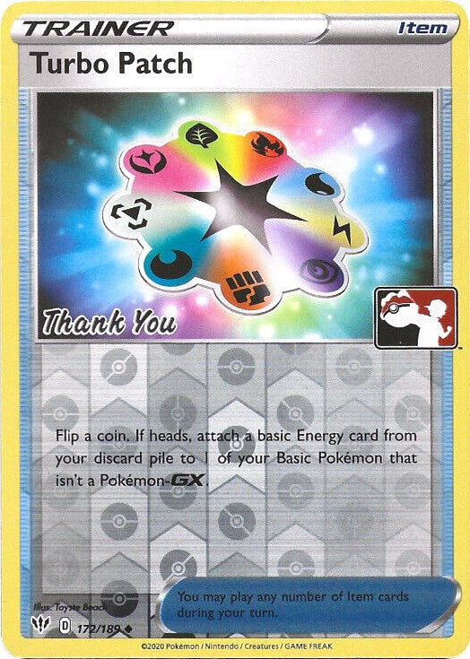 Turbo Patch - 172/189 (Pokemon League) [Thank You] - 172/189 (Reverse Holo)