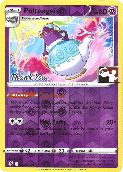 Polteageist - 83/189 (Pokemon League) [Thank You] - 083/189 (Reverse Holo)