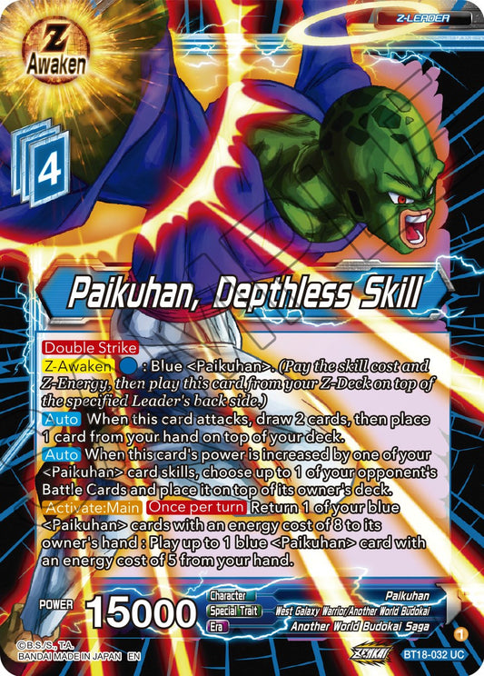 Paikuhan, Depthless Skill - BT18-032 (Normal) Near Mint_Normal