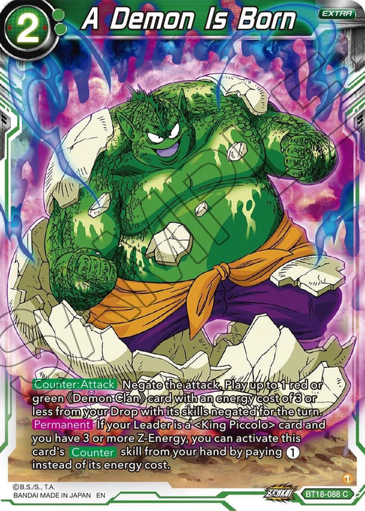 A Demon Is Born - BT18-088 (Foil) Near Mint_Foil