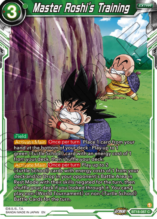 Master Roshi's Training - BT18-087 (Foil) Near Mint_Foil