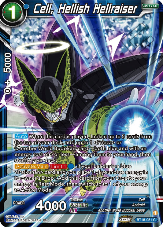 Cell, Hellish Hellraiser - BT18-051 (Normal) Near Mint_Normal