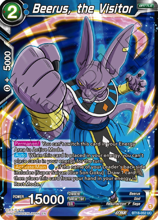 Beerus, the Visitor - BT18-052 (Normal) Near Mint_Normal