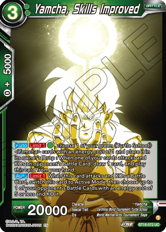 Yamcha, Skills Improved - BT18-072 (Foil) Near Mint_Foil
