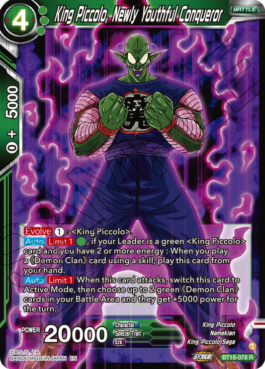 King Piccolo, Newly Youthful Conqueror - BT18-078 (Normal) Near Mint_Normal