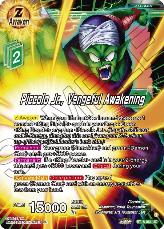 Piccolo Jr., Vengeful Awakening - BT18-061 (Normal) Near Mint_Normal