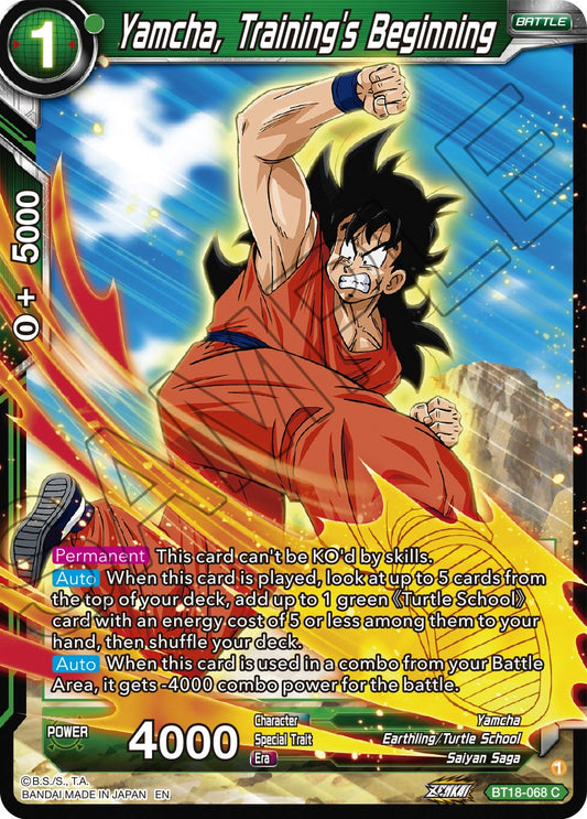Yamcha, Training's Beginning - BT18-068 (Normal) Near Mint_Normal