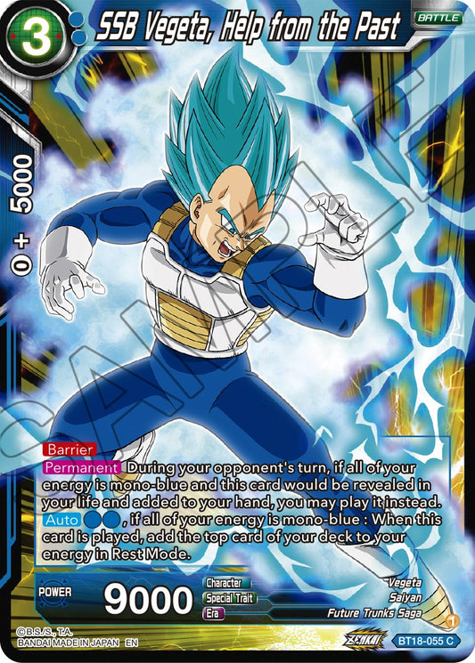 SSB Vegeta, Help from the Past - BT18-055 (Normal) Near Mint_Normal